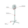 Pied de table de bar pliable d'extérieur en aluminium Martina