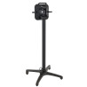 Pied de table de bar pliable d'extérieur en aluminium noir mat Osaka