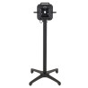 Pied de table de bar pliable d'extérieur en aluminium noir mat Osaka