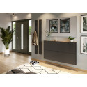 Meuble &agrave; chaussures suspendu moderne 140 cm anthracite Alesine