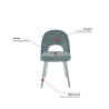 Chaise de brasserie en tissu Asia (lot de 2)