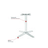 Pied de table d'intérieur Ø 76 cm en acier noir Sybella