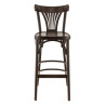 Tabouret de bistrot en hêtre teinté marron foncé Pampa