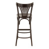 Tabouret de bistrot en hêtre teinté marron foncé Pampa