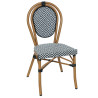 Chaise de bistrot empilable pour terrasse en textilène Paty