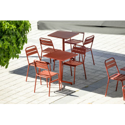 Table de brasserie pliable pour terrasse en métal Bastien