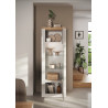 Vitrine contemporaine 71 cm blanc laqué brillant Isia