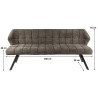 Banquette moderne en tissu Marcus
