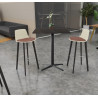 Pied de table d'intérieur Ø 60 cm en acier noir Sybella