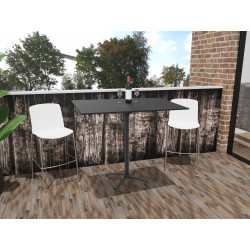 Pied de table de bar pliable d'extérieur en aluminium Martina