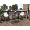 Pied de table de bar pliable d'extérieur en aluminium Martina
