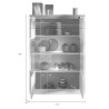 Vitrine contemporaine 117 cm blanc laqué brillant Isia