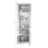 Vitrine contemporaine 71 cm blanc laqué brillant Isia