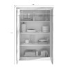 Buffet haut contemporain blanc laqué brillant Isia