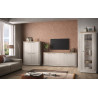 Buffet/bahut contemporain 4 portes chêne blanc Elbeth