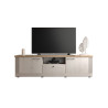 Meuble TV contemporain 211 cm chêne blanc Elbeth