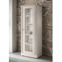 Vitrine contemporaine 72 cm ch&ecirc;ne blanc Elbeth