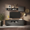 Meuble TV moderne 180 cm coloris lave Rosine