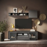 Meuble TV moderne 180 cm coloris lave Rosine