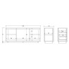 Buffet/bahut moderne 180 cm coloris lave Rosine