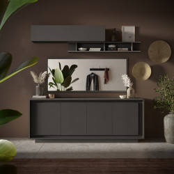 Buffet/bahut moderne 207 cm coloris lave Rosine