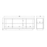 Buffet/bahut moderne 207 cm coloris lave Rosine