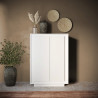 Buffet haut moderne laqué blanc mat Rosine