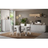 Buffet haut moderne laqué blanc mat Rosine