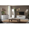 Vitrine moderne laqué blanc mat Rosine