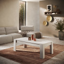 Table basse moderne blanc laqu&eacute; mat Rosine