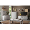 Table basse moderne blanc laqué mat Rosine