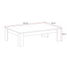 Table basse moderne blanc laqué mat Rosine