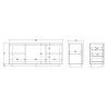 Buffet/bahut moderne 180 cm laqué blanc mat/chêne cadiz Rosine
