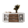 Buffet/bahut moderne 180 cm laqué blanc mat/mercure Rosine