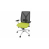 Fauteuil de bureau en tissu coque blanche avec translation Leader