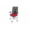 Fauteuil de bureau en tissu coque blanche avec translation Leader