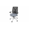 Fauteuil de bureau en tissu coque blanche avec translation Leader