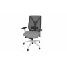 Fauteuil de bureau en tissu coque blanche avec translation Leader