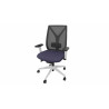 Fauteuil de bureau en tissu coque blanche avec translation Leader