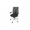 Fauteuil de bureau en tissu coque blanche avec translation Leader