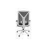 Fauteuil de bureau en tissu coque blanche avec translation Leader