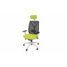 Fauteuil de bureau en tissu coque blanche avec translation Leader