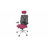 Fauteuil de bureau en tissu coque blanche avec translation Leader
