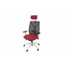 Fauteuil de bureau en tissu coque blanche avec translation Leader
