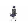 Fauteuil de bureau en tissu coque blanche avec translation Leader