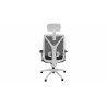 Fauteuil de bureau en tissu coque blanche avec translation Leader