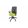 Fauteuil de bureau en tissu coque noire avec translation Leader
