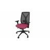Fauteuil de bureau en tissu coque noire avec translation Leader