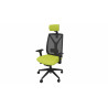 Fauteuil de bureau en tissu coque noire avec translation Leader