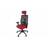 Fauteuil de bureau en tissu coque noire avec translation Leader